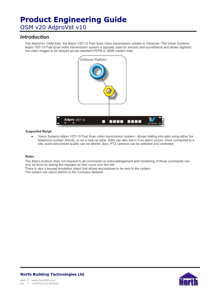 Preview thumbnail of page 1 of the AdproVst Engineering Guide PDF document.